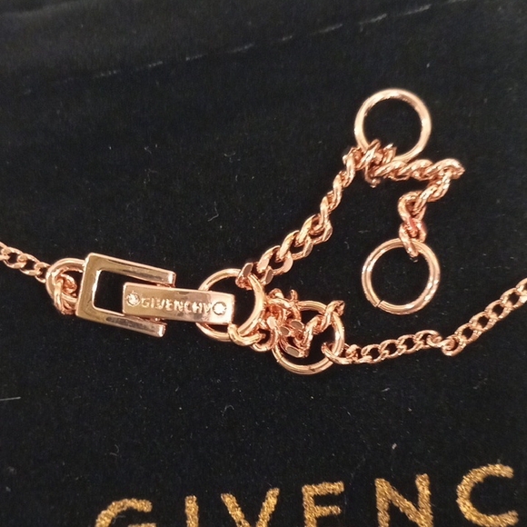 Givenchy Gold Necklace with Red Teardrop Pendant - Picture 4 of 12